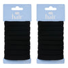 Pharmacy Health Textured Elastics Black 8 Pack Bundle of 2