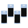 Pharmacy Health Textured Elastics Black 8 Pack Bundle of 4