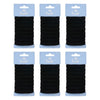 Pharmacy Health Textured Elastics Black 8 Pack Bundle of 6