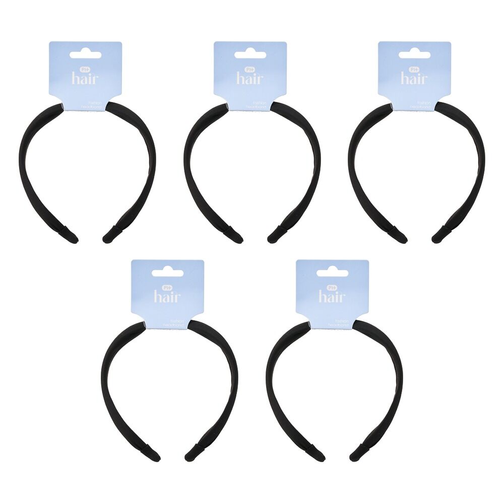 Pharmacy Health Fashion Headband Black Pack of 5