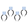 Pharmacy Health Wrinkle Satin Headband Black Pack of 4