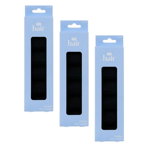 Pharmacy Health Hair Rollers Medium 6 Pack Bundle of 3