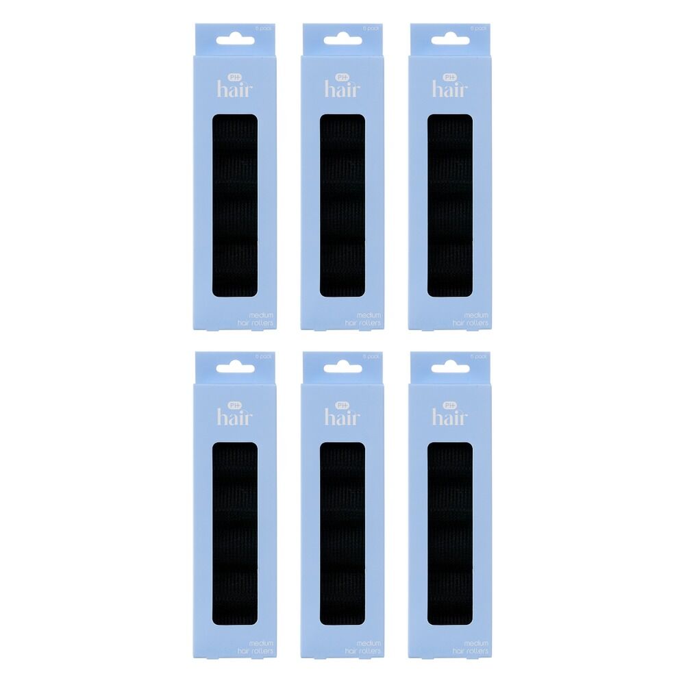 Pharmacy Health Hair Rollers Medium 6 Pack Bundle of 6