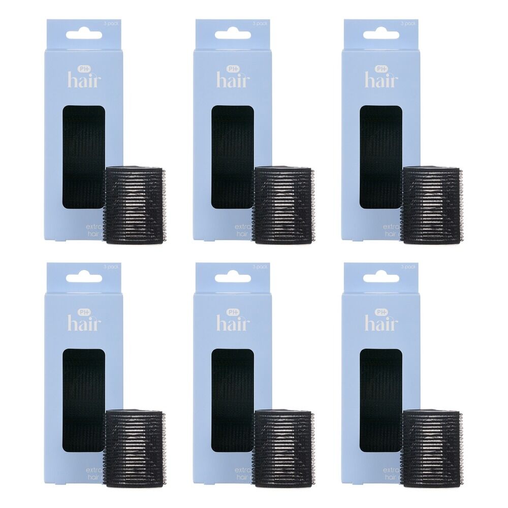 Pharmacy Health Hair Rollers Extra Large 3 Pack Bundle of 6