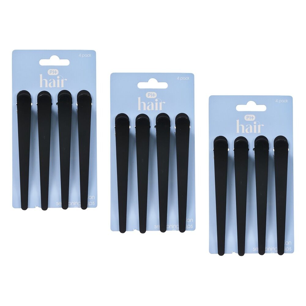 Pharmacy Health Salon Sectioning Clips 4 Pack Bundle of 3