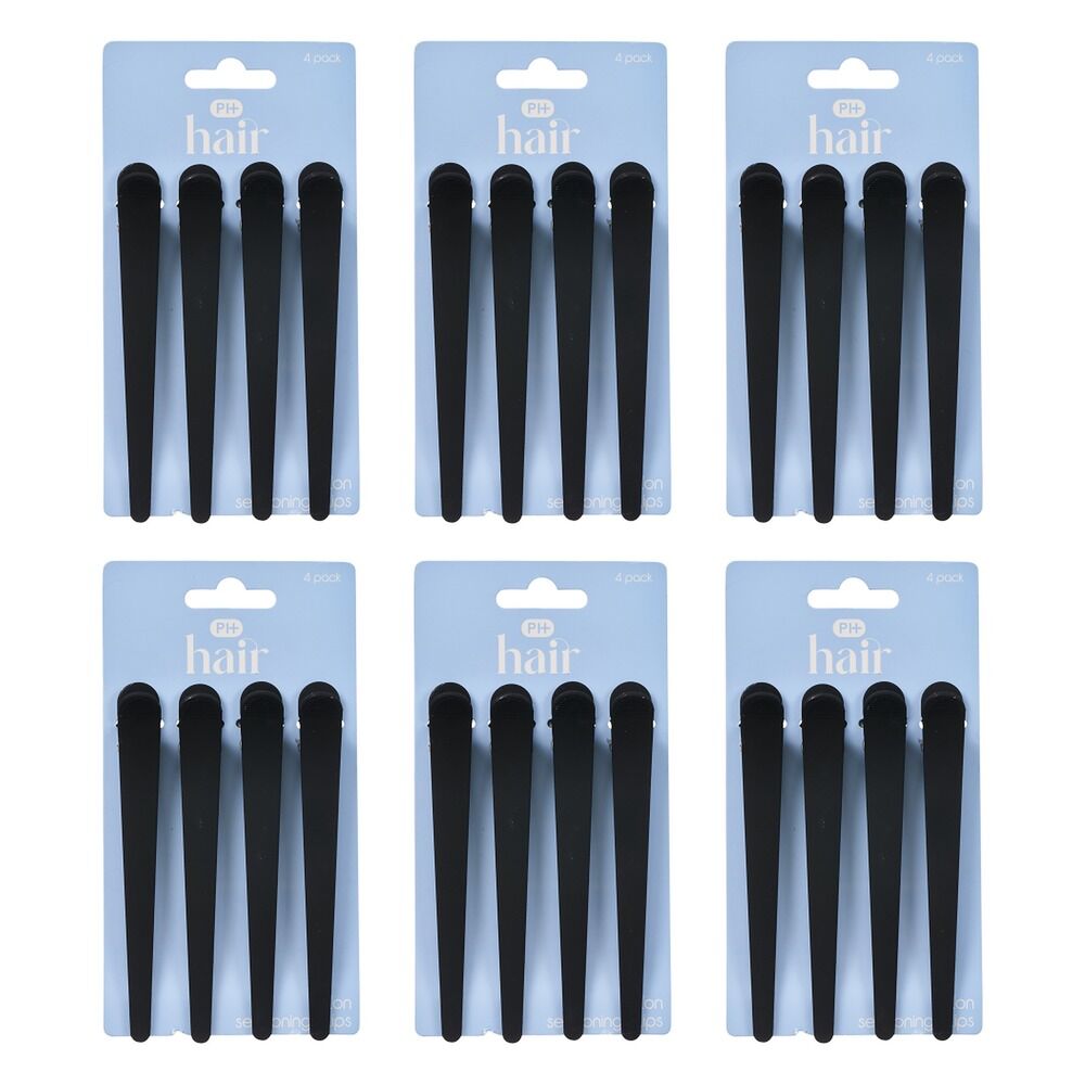 Pharmacy Health Salon Sectioning Clips 4 Pack Bundle of 6