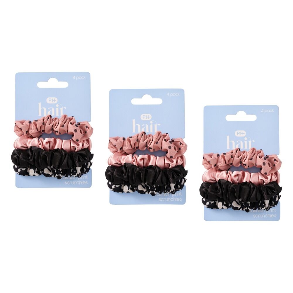 Pharmacy Health Scrunchie Mixed 4 Pack Bundle of 3