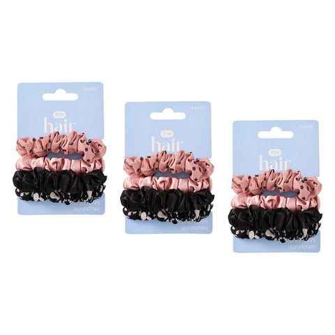 Pharmacy Health Scrunchie Mixed 4 Pack Bundle of 3