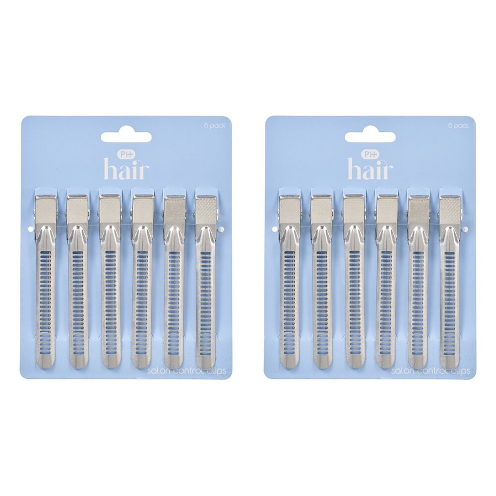 Pharmacy Health Salon Control Clips 6 Pack Bundle of 2
