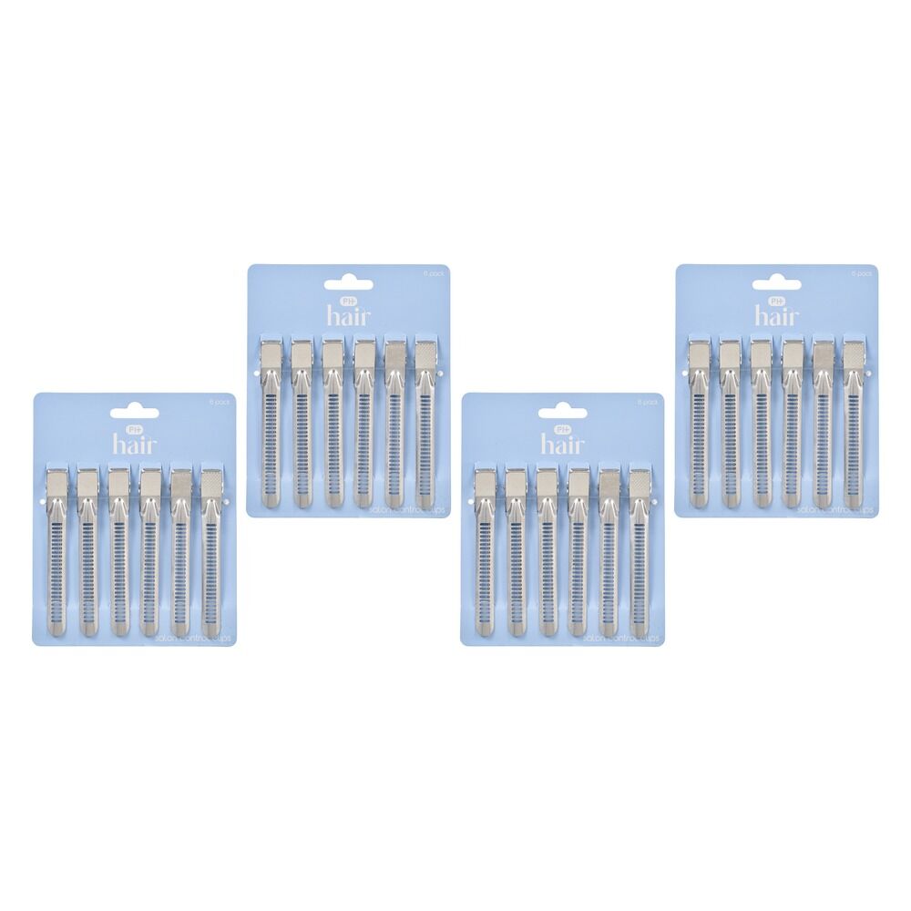 Pharmacy Health Salon Control Clips 6 Pack Bundle of 4