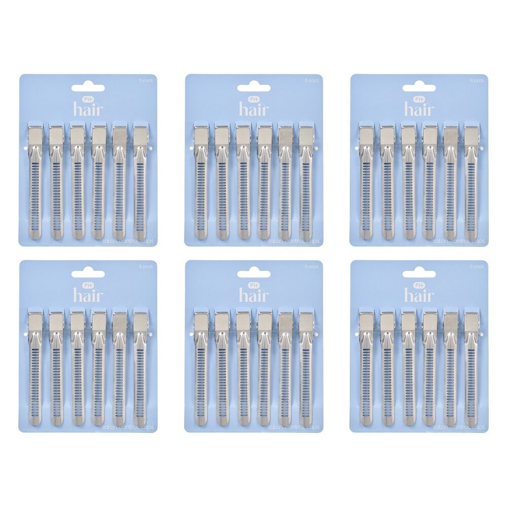 Pharmacy Health Salon Control Clips 6 Pack Bundle of 6