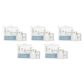 Pharmacy Health Refillable Travel Set 5 Pack Bundle of 5