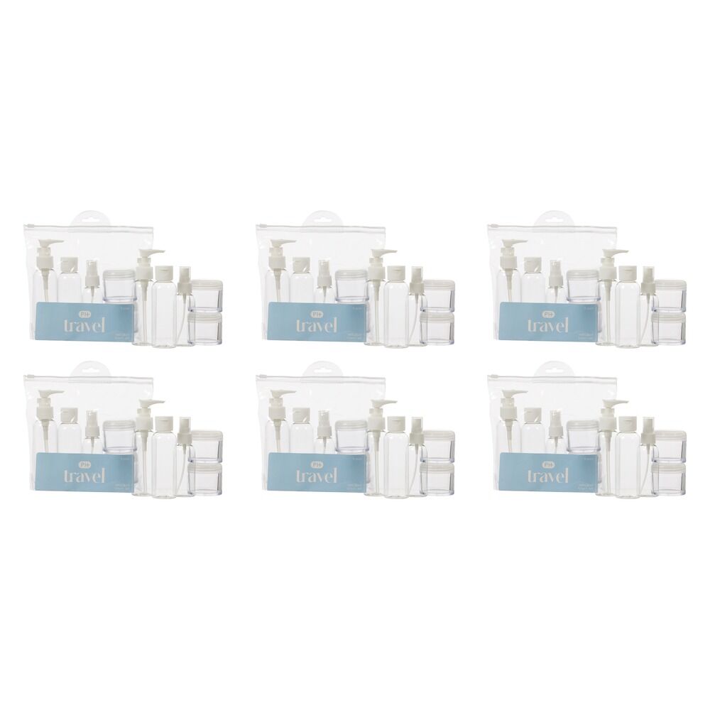 Pharmacy Health Refillable Travel Set 5 Pack Bundle of 6