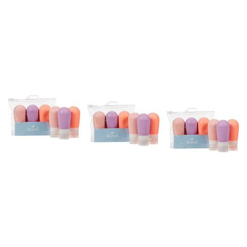 Pharmacy Health Refillable Silicone Bottles Medium 80ml 3 Pack Bundle of 3
