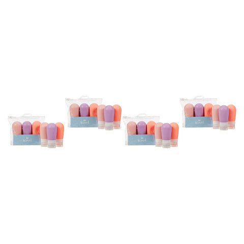 Pharmacy Health Refillable Silicone Bottles Medium 80ml 3 Pack Bundle of 4