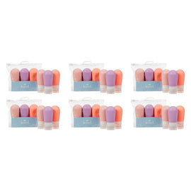 Pharmacy Health Refillable Silicone Bottles Medium 80ml 3 Pack Bundle of 6