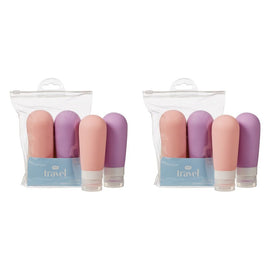 Pharmacy Health Refillable Silicone Bottles Large 100ml 2 Pack Bundle of 2
