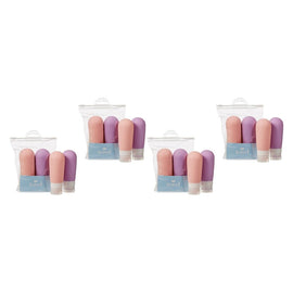 Pharmacy Health Refillable Silicone Bottles Large 100ml 2 Pack Bundle of 4