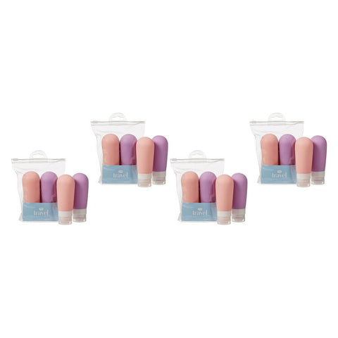 Pharmacy Health Refillable Silicone Bottles Large 100ml 2 Pack Bundle of 4