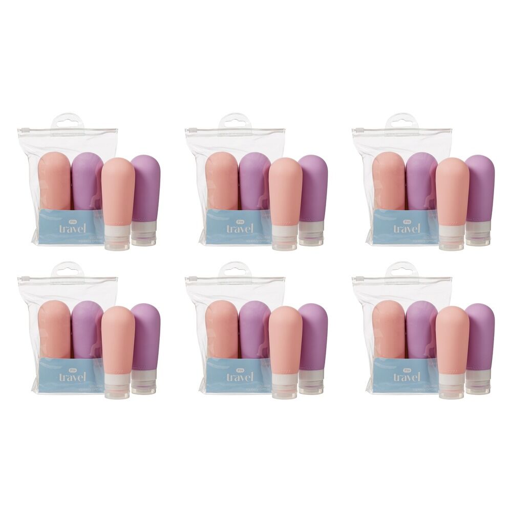 Pharmacy Health Refillable Silicone Bottles Large 100ml 2 Pack Bundle of 6