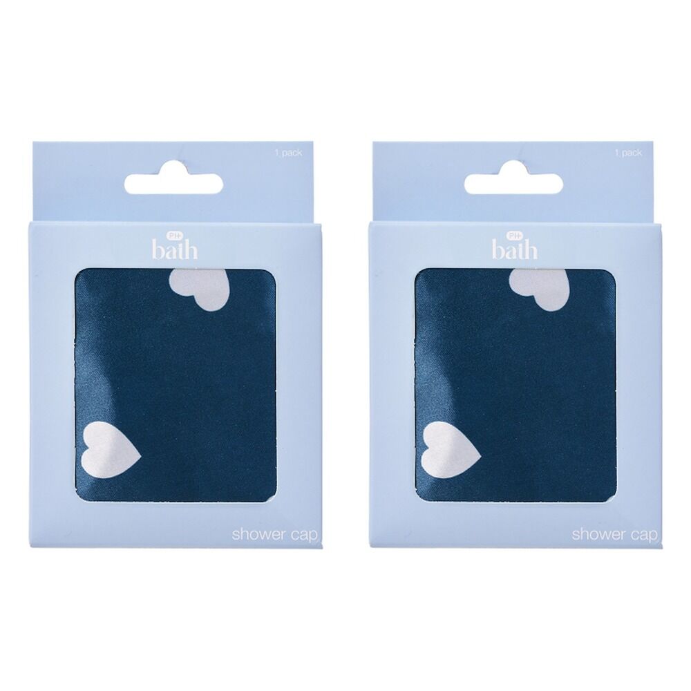 Pharmacy Health Fabric Shower Cap Pattern Pack of 2