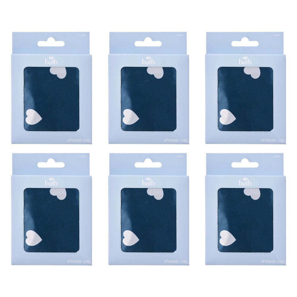 Pharmacy Health Fabric Shower Cap Pattern Pack of 6