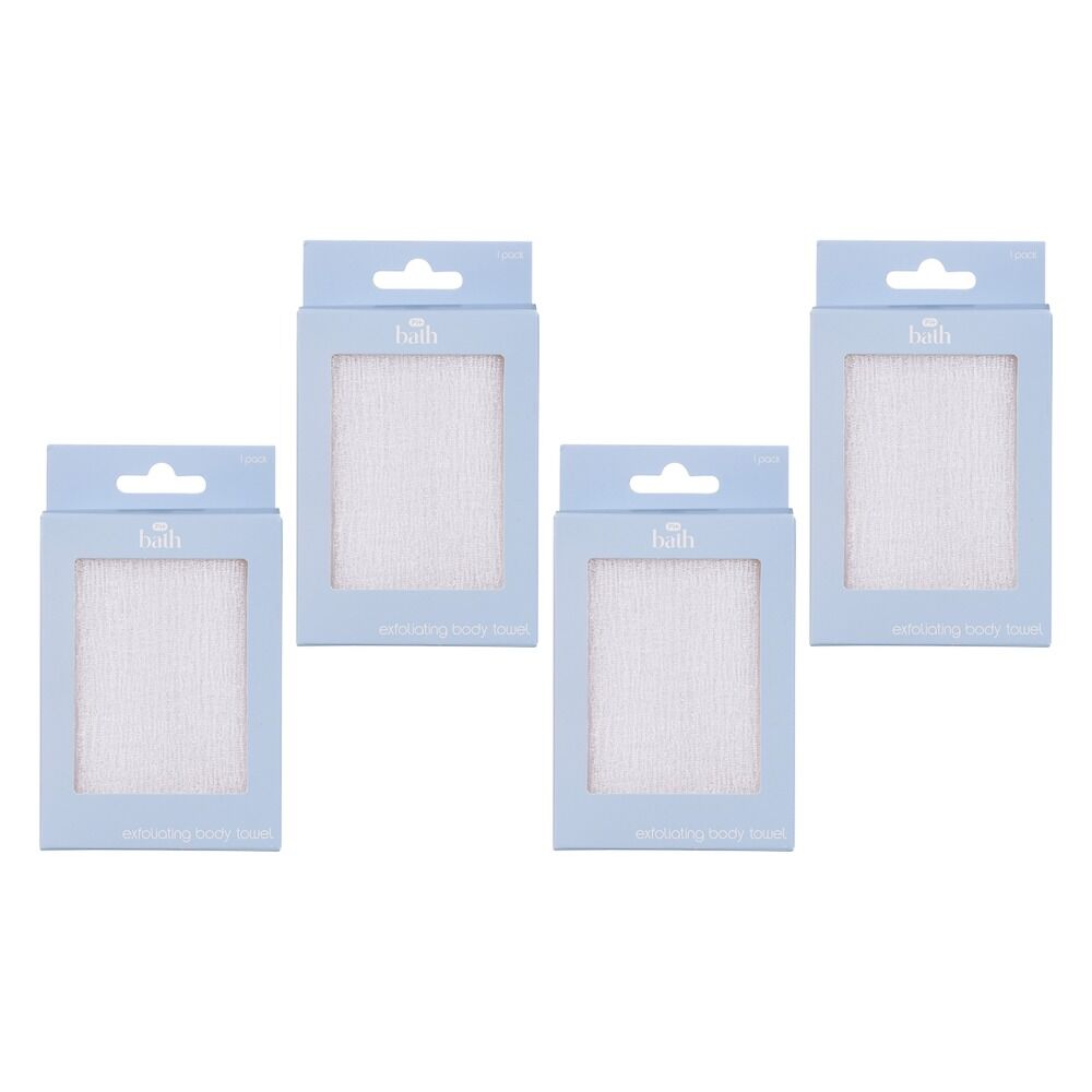 Pharmacy Health Exfoliating Body Towel Pack of 4