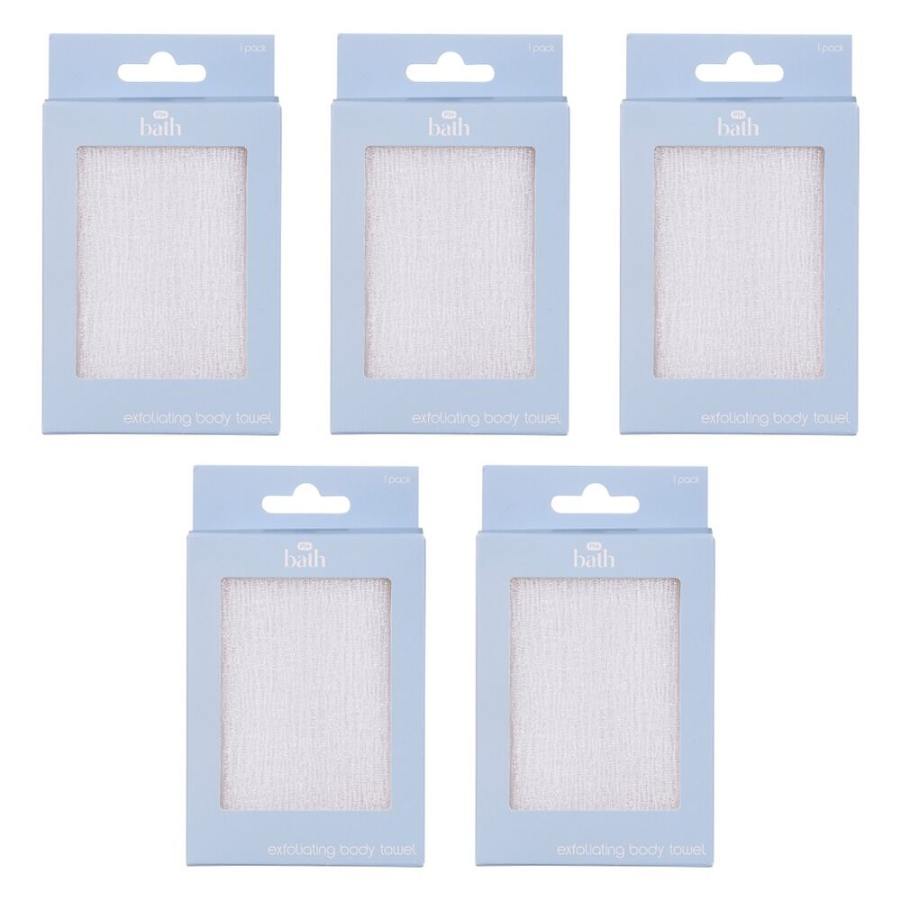 Pharmacy Health Exfoliating Body Towel Pack of 5