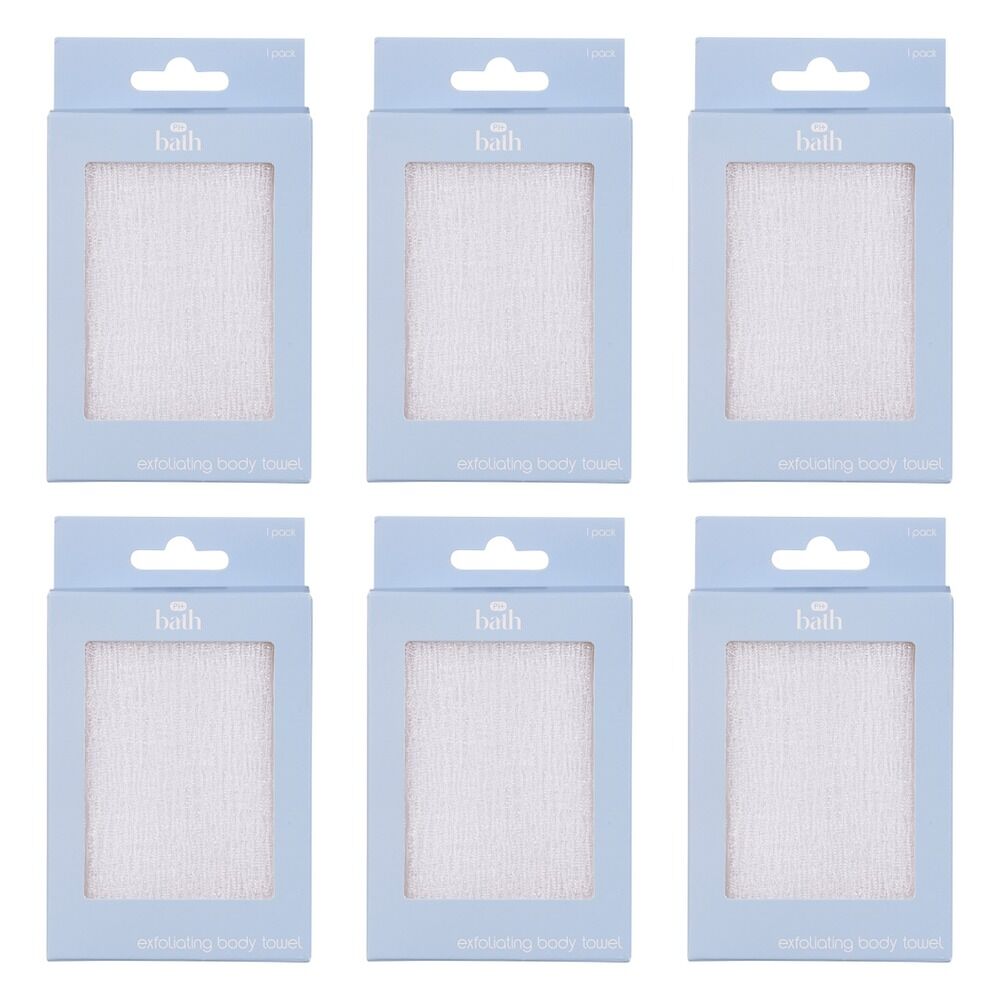 Pharmacy Health Exfoliating Body Towel Pack of 6