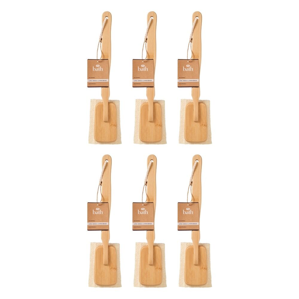 Pharmacy Health Long Handle Loofah Brush Pack of 6