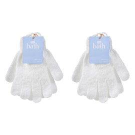 Pharmacy Health Exfoliating Gloves White Pack of 2
