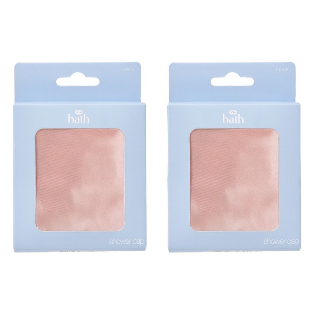 Pharmacy Health Fabric Shower Cap Pink Pack of 2