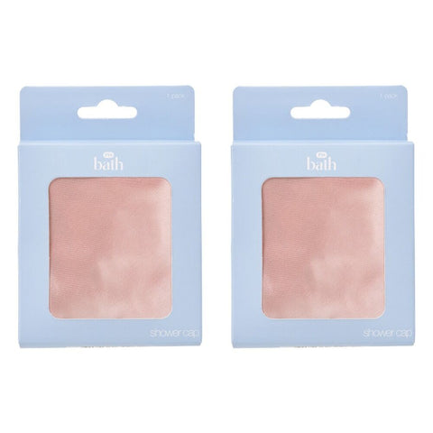 Pharmacy Health Fabric Shower Cap Pink Pack of 2
