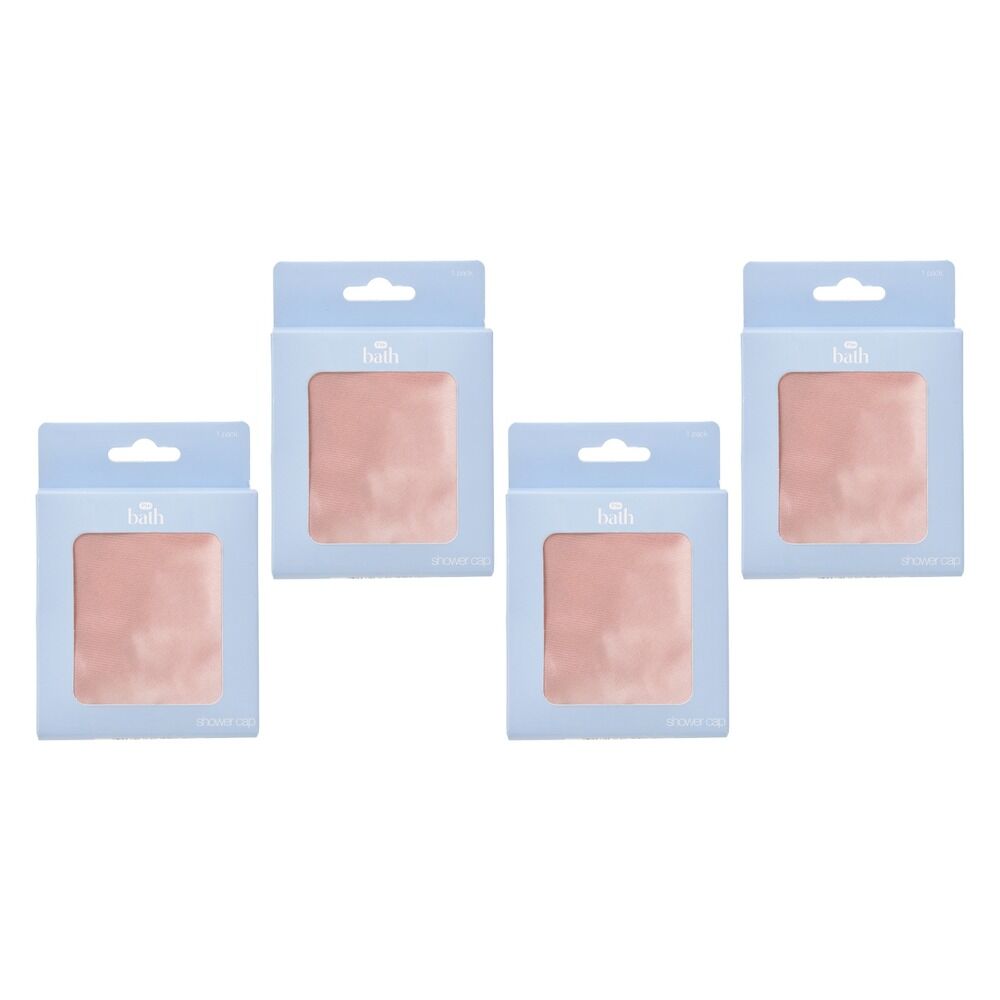 Pharmacy Health Fabric Shower Cap Pink Pack of 4