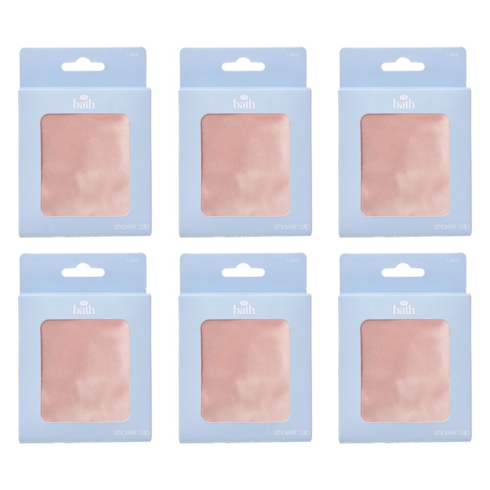 Pharmacy Health Fabric Shower Cap Pink Pack of 6