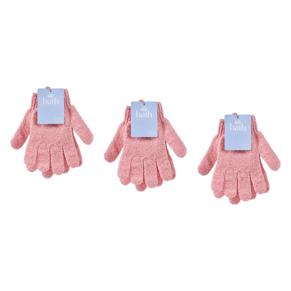 Pharmacy Health Exfoliating Gloves Pink Pack of 3