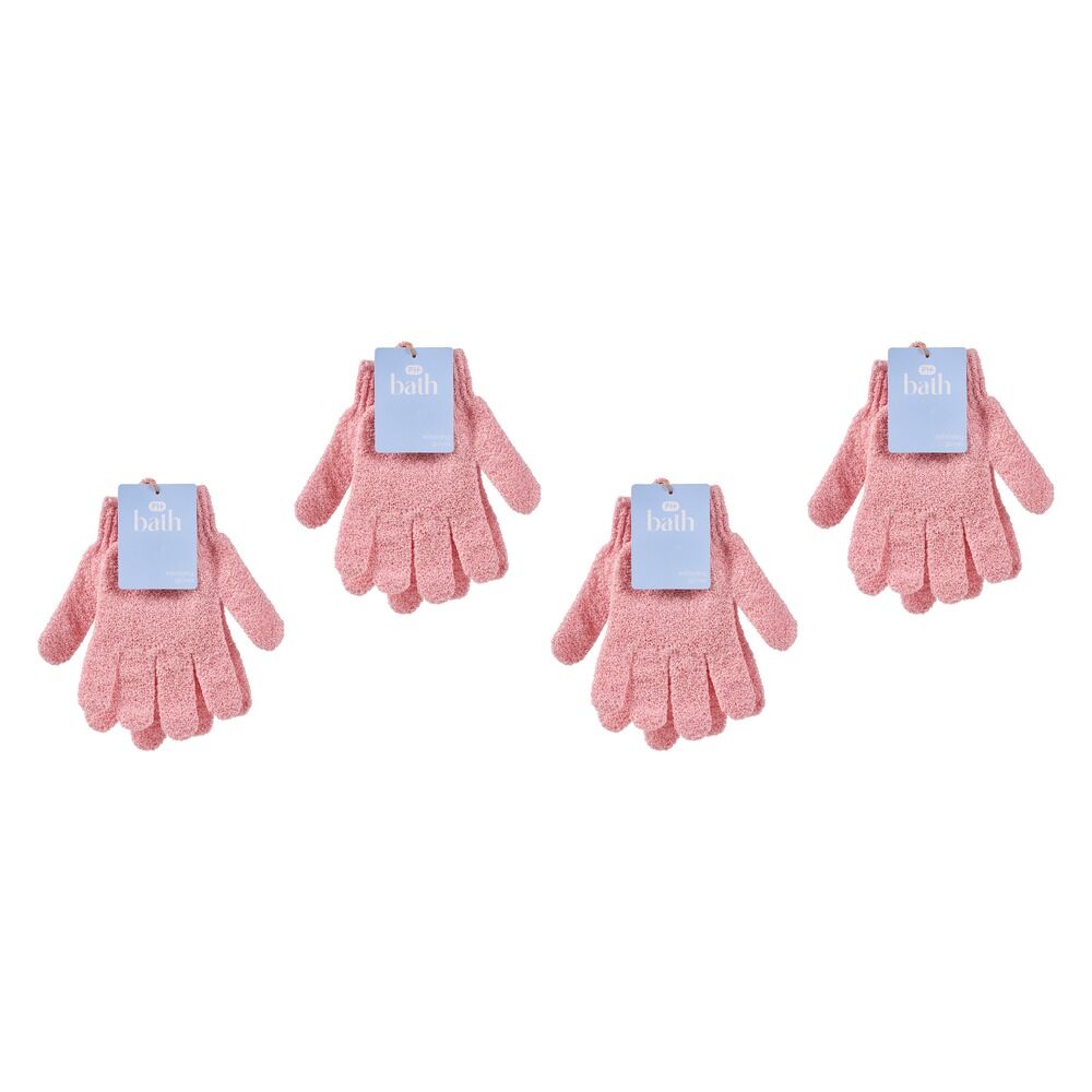 Pharmacy Health Exfoliating Gloves Pink Pack of 4