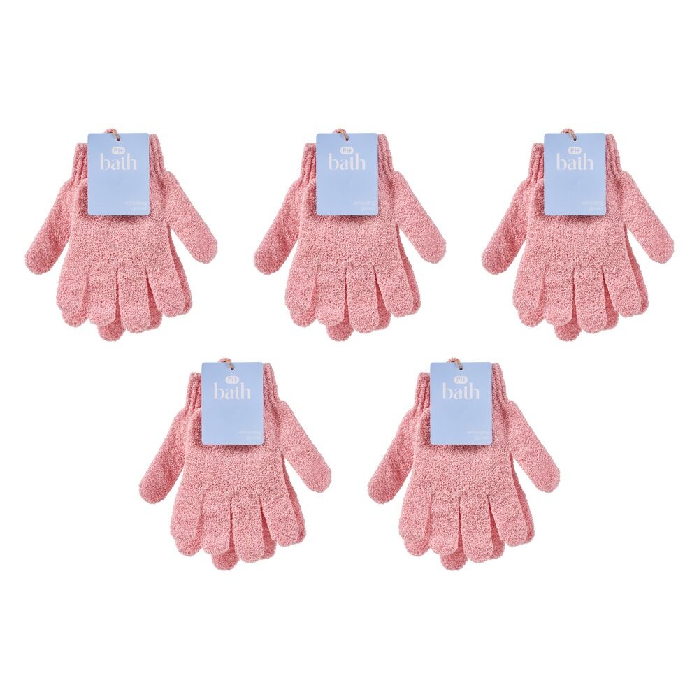 Pharmacy Health Exfoliating Gloves Pink Pack of 5