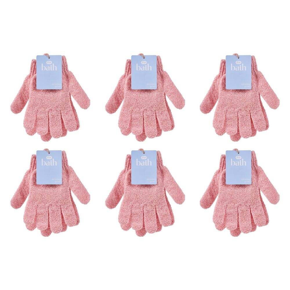 Pharmacy Health Exfoliating Gloves Pink Pack of 6
