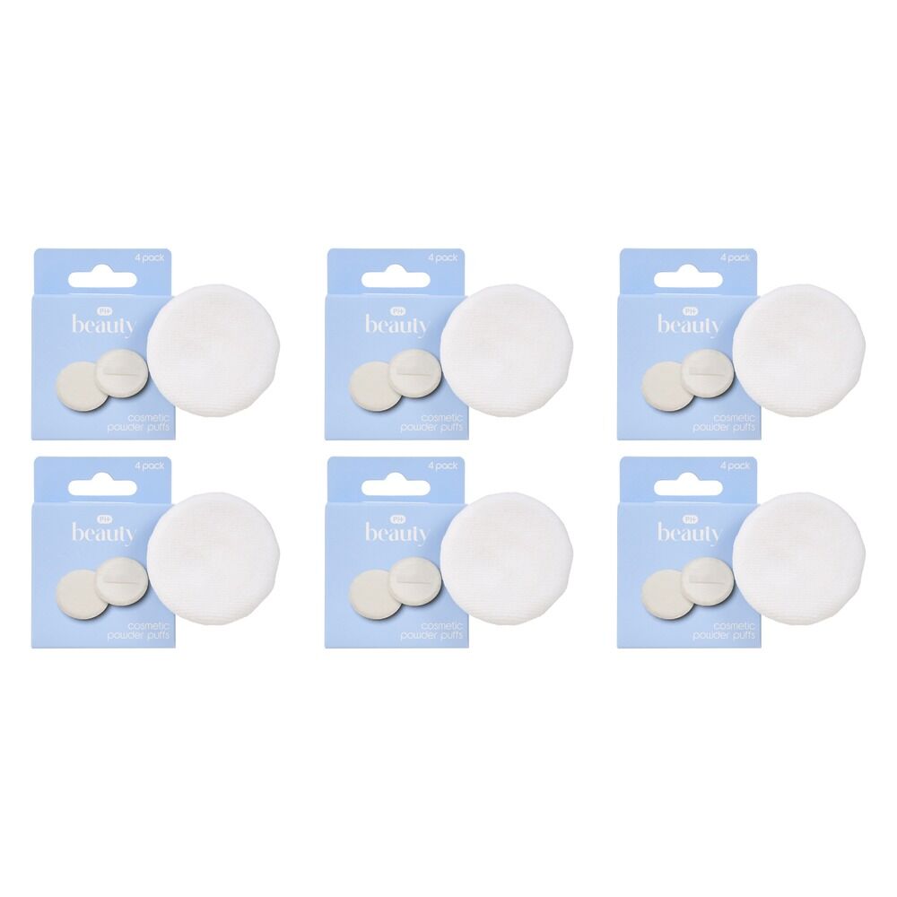 Pharmacy Health Cosmetic Powder Puffs 4 Pack Bundle of 6