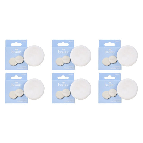 Pharmacy Health Cosmetic Powder Puffs 4 Pack Bundle of 6