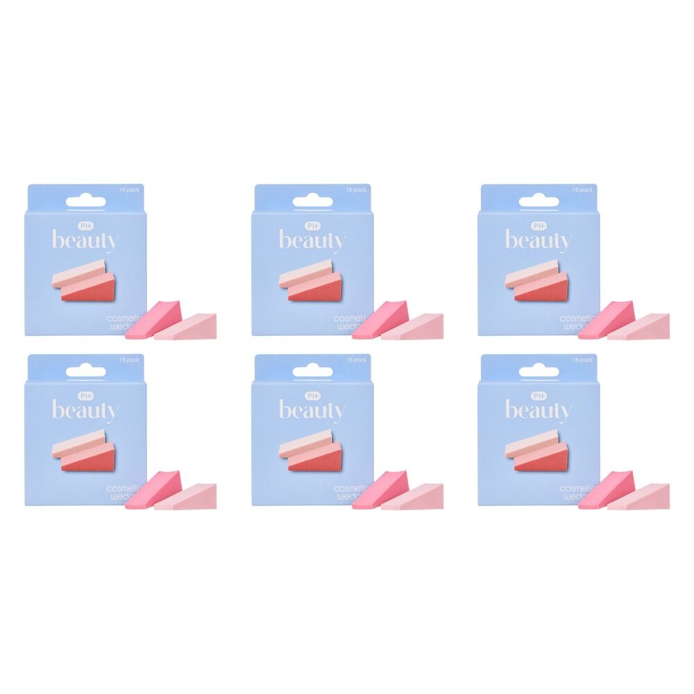Pharmacy Health Cosmetic Sponge Wedges 16 Pack Bundle of 6