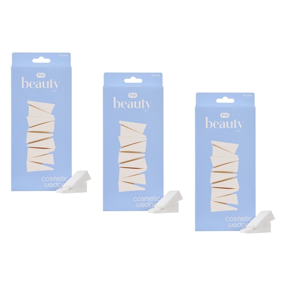 Pharmacy Health Cosmetic Sponge Wedges 36 Pack Bundle of 3