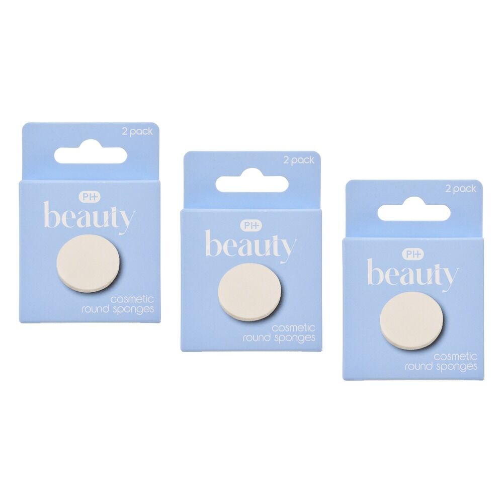 Pharmacy Health Cosmetic Round Sponges 2 Pack Bundle of 3
