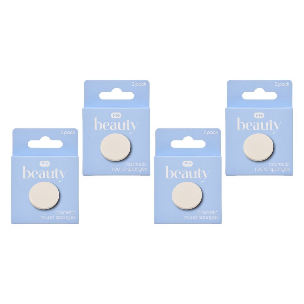 Pharmacy Health Cosmetic Round Sponges 2 Pack Bundle of 4