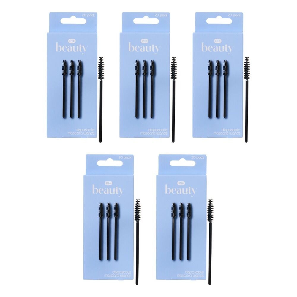 Pharmacy Health Disposable Mascara Wands 20 Pack Bundle of 5