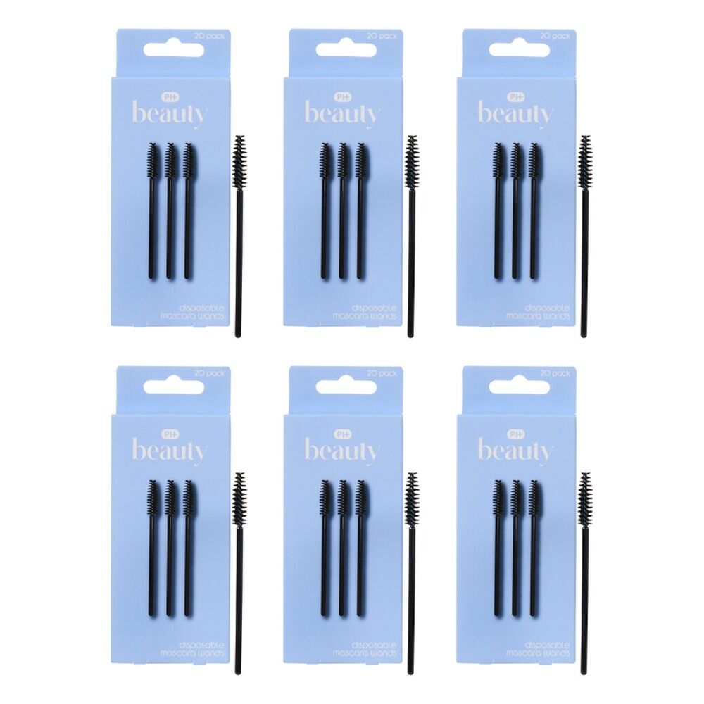 Pharmacy Health Disposable Mascara Wands 20 Pack Bundle of 6