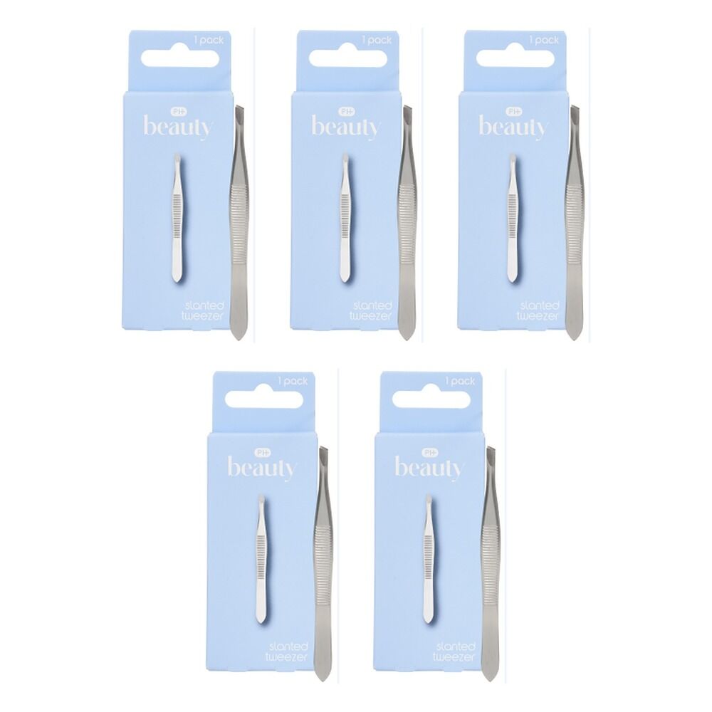 Pharmacy Health Slanted Tweezer Pack of 5