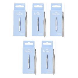 Pharmacy Health Slanted Tweezer Pack of 5