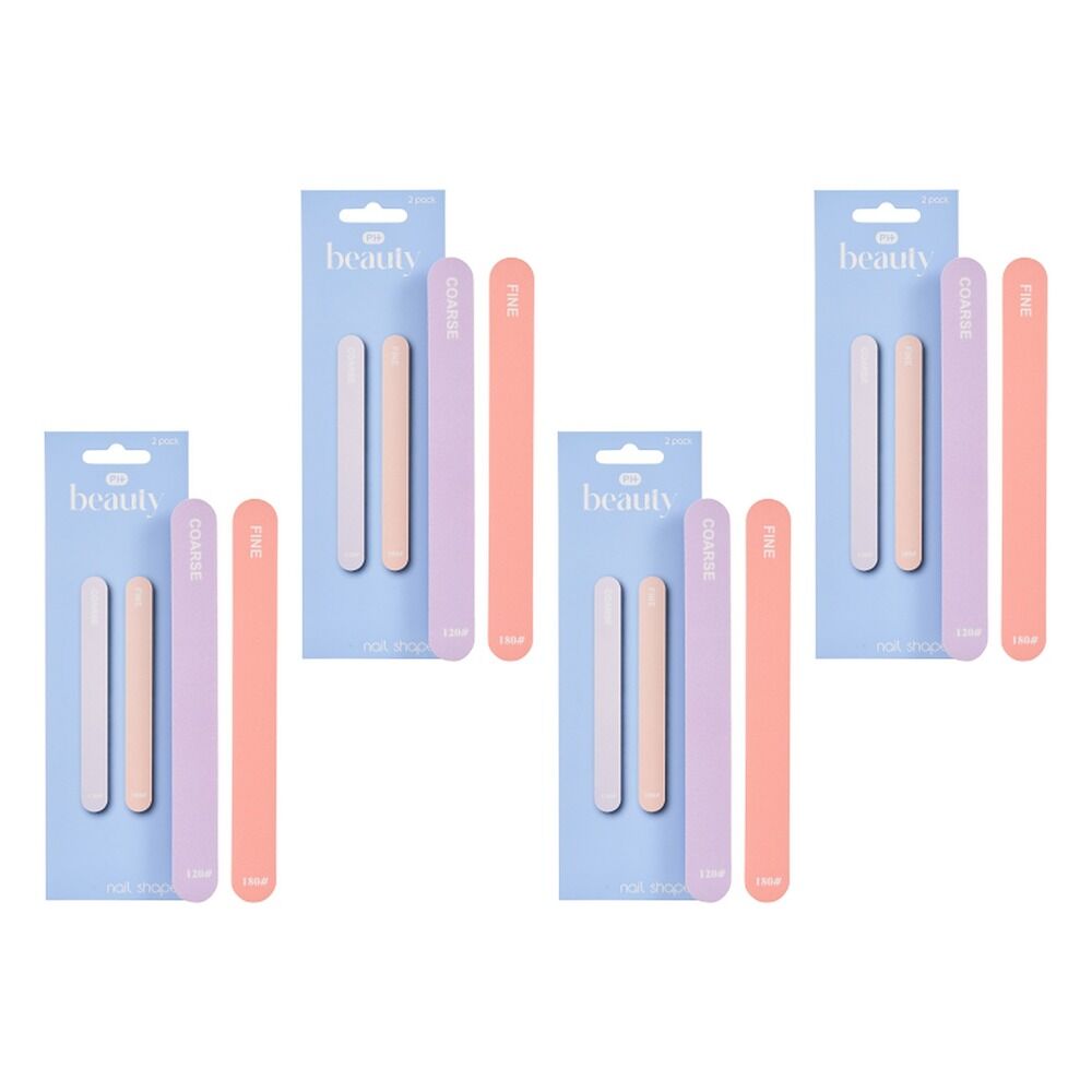 Pharmacy Health Nail File & Shaper 2 Pack Bundle of 4